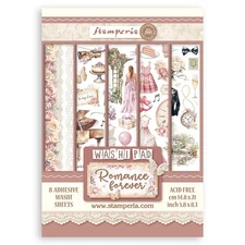 Stamperia A5 Washi Pad 8/Pkg-Romance Forever