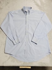 Brooks Brothers Dress Shirt Mens 16-35 Blue Check Madison Non Iron Supima Cotton