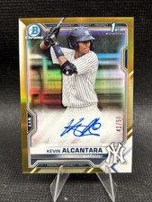 Kevin Alcantara Bowman Chrome 2021 Gold Refractor /50 Auto