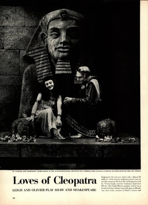 1951 Life Magazine Vivien Leigh Laurence Olivier Cleopatra 5pp Hollywood Theatre