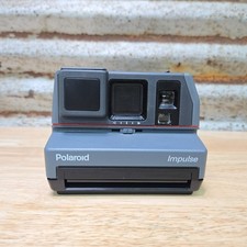 Polaroid Impulse Flash Instant Camera Black Gray Photography Vtg 80s 90s WORKS