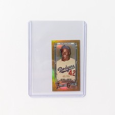 2025 Topps Allen & Ginter #31 Jackie Robinson Chrome Mini Gold Refractor #/50