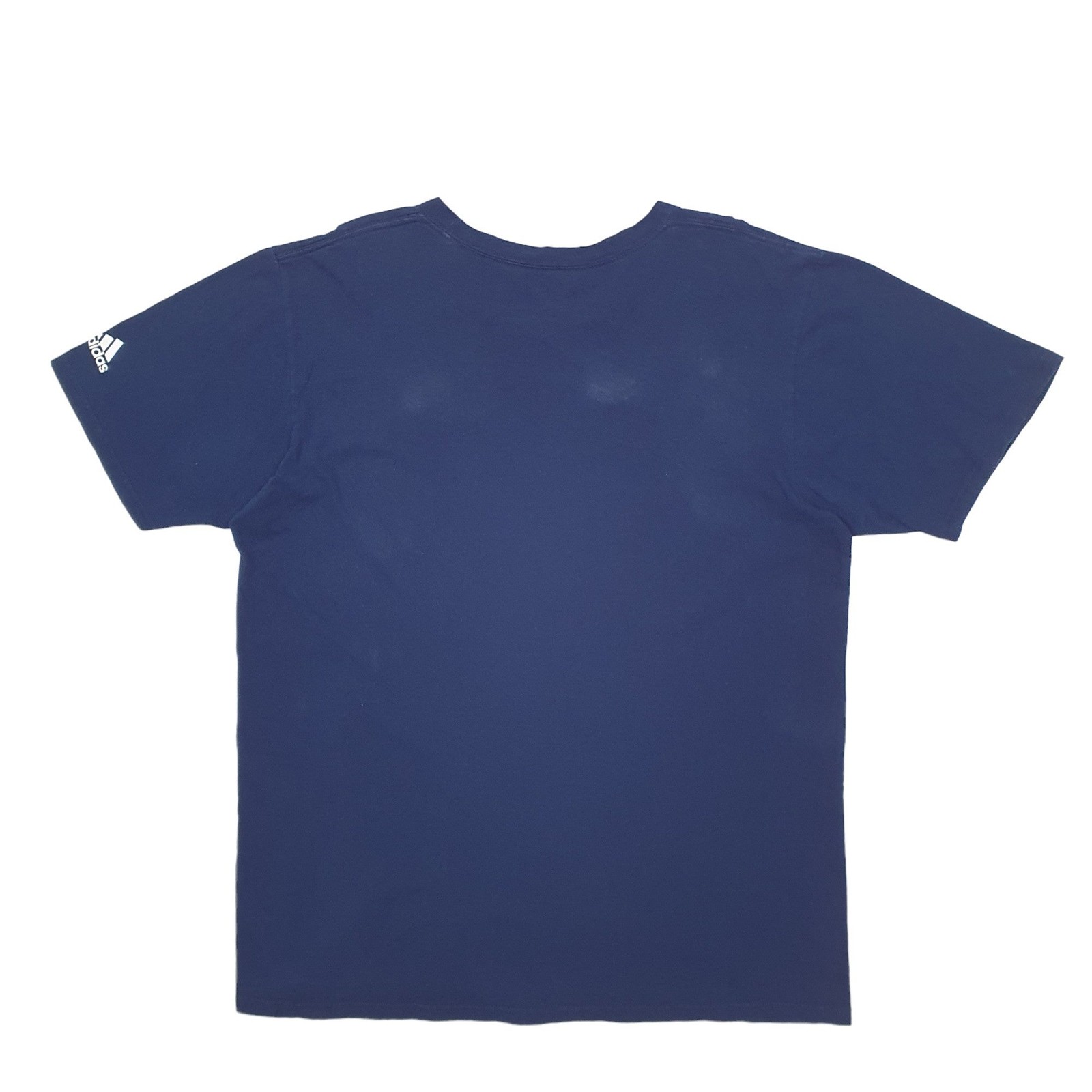 ADIDAS Blue T Shirt Tee Short Sleeve Cotton Blend Mens L image 2