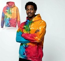 Tie Dye Rainbow Hoodie Multi-Color Sweatshirt Pocket Unisex