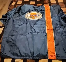 StaPower Jacket 70s Original Orange Sta-Power Racing Checker Flag 26" P to P K