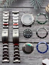 DIY SET for 3235 watch case  dial  hands  Stainless Steel Strap sapphire 41mm