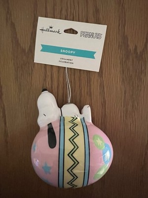 Peanuts Snoopy On Easter Egg Decoupage Ornament