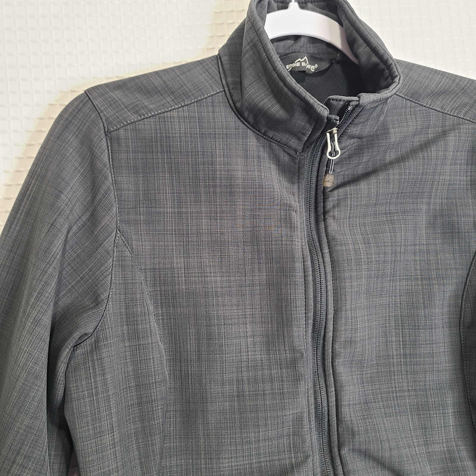 Eddie Bauer Gray Softshell Jacket Fitted Long Sle… - image 3