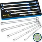 5-Piece Extra Long Box End Wrench Set, Metric 8Mm-19Mm, 6 Point Extended Bolt Ex
