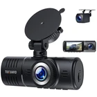 TOGUARD 3 Channel Dash Cam Front and Rear Inside Video Recorder, 1080P+720P+720P