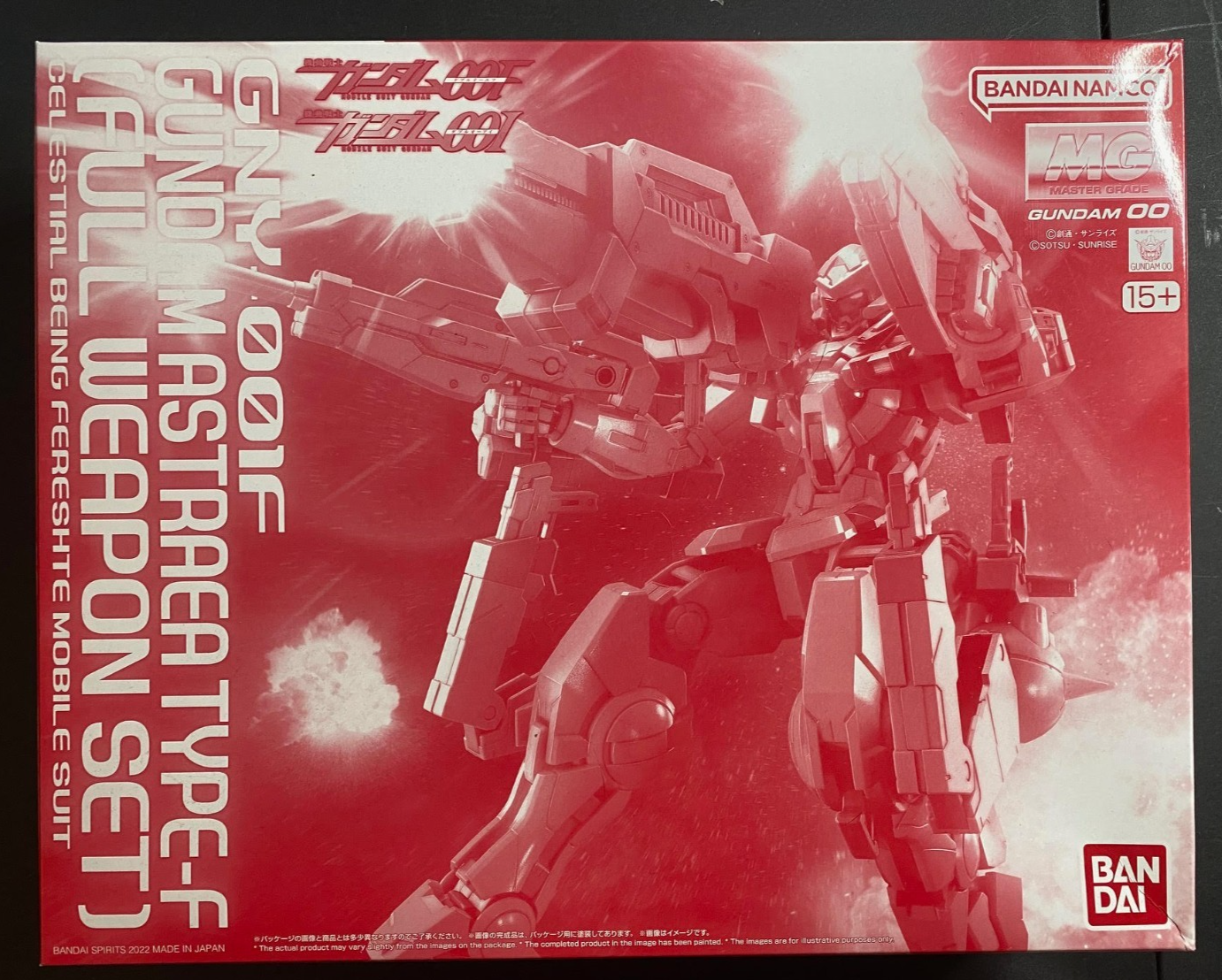 PREMIUM BANDAI MG 1/100 GUNDAM ASTRAEA TYPE-F FULL WEAPON SET PLASTIC MODEL KIT