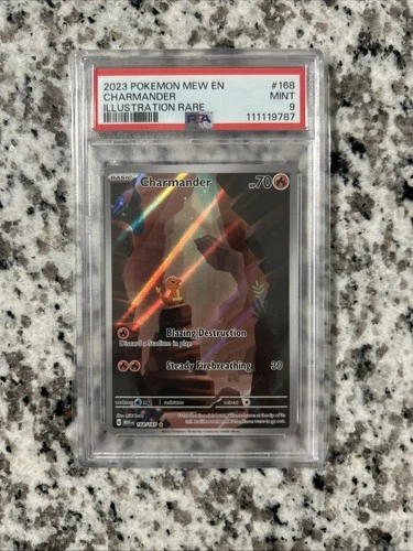 PSA 9 MINT - Charmander 168/165 Pokemon Scarlet & Violet 151 Illustration Rare