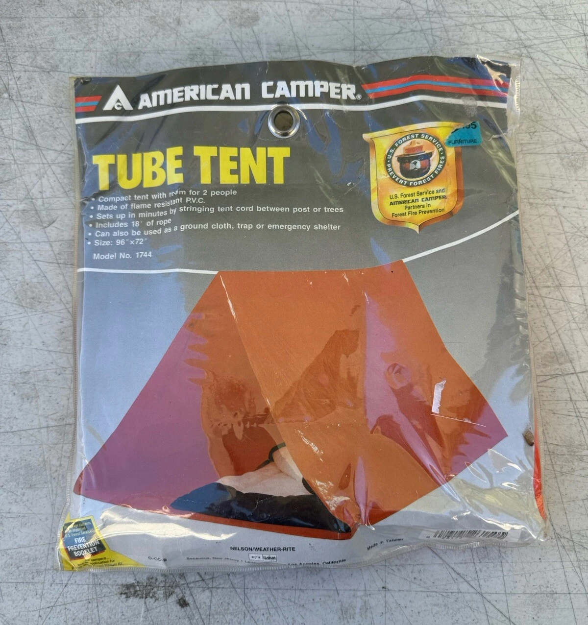American Camper TUBE TENT 2-Person 96" x 72" Backpacking Tent Lightweight 1744