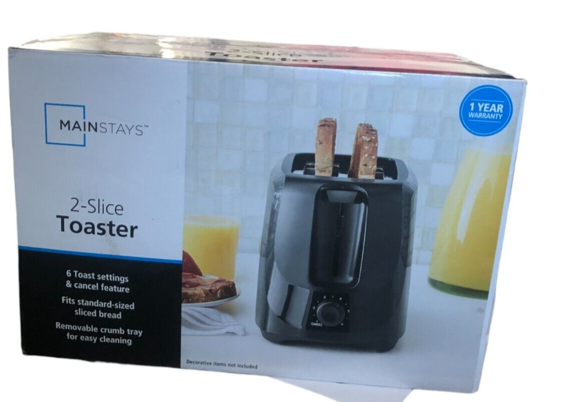 Slice Walmart Toaster Toaster 2-Slice Black Mainstays With Shade