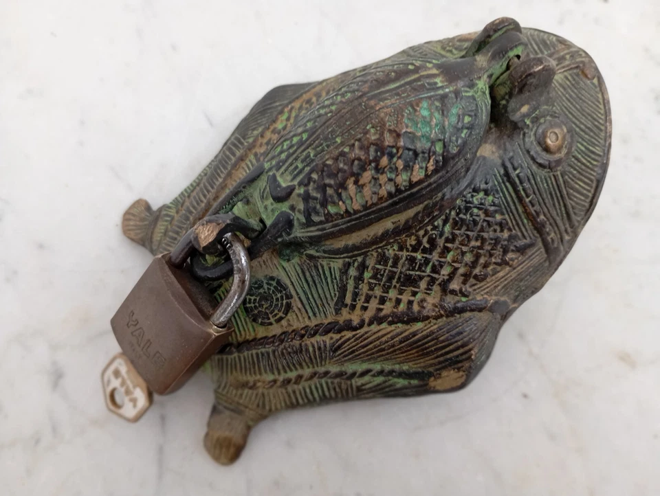 Antique Rarity Frog in Brass Box Safe or Piggy Bank Symbol Abundance & Fertility - Image 3 of 4