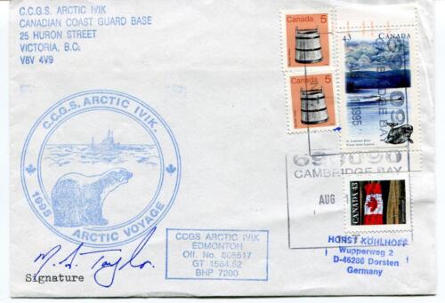 CCGS Arctic Ivik Edmonton Victoria Canada Polar Antarctic Cover SIGNED - Afbeelding 1 van 1