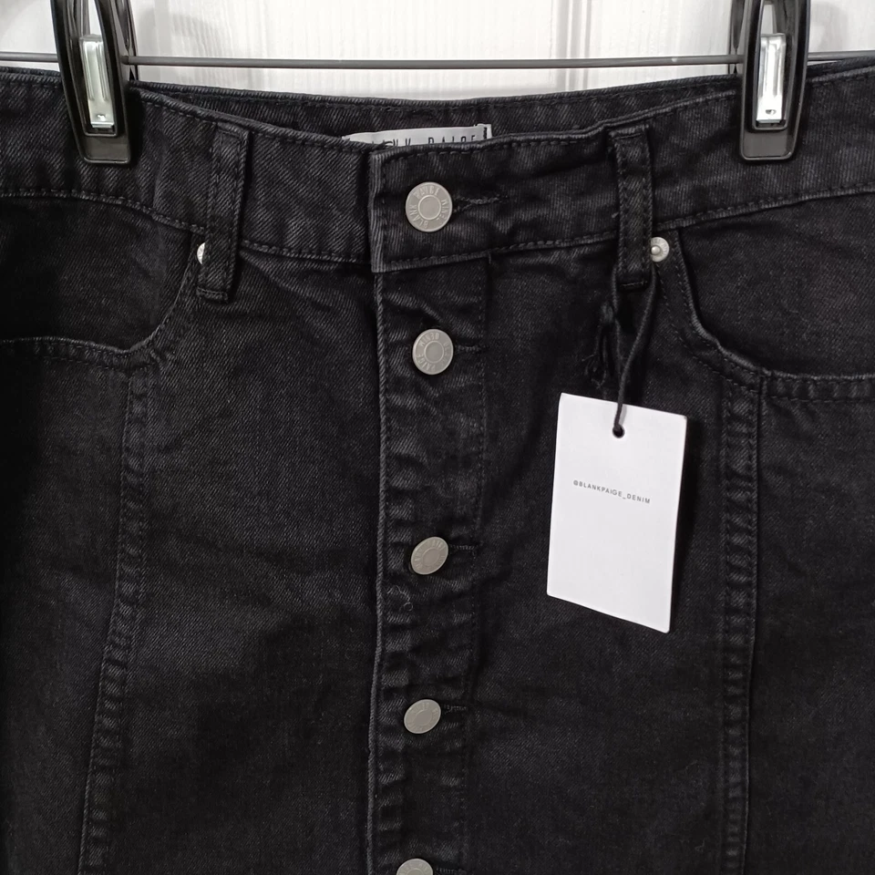 FALDA VAQUERA MUJER PAIGE NEGRA EN BLANCO TALLA PEQUEÑA Foto 2 de 4