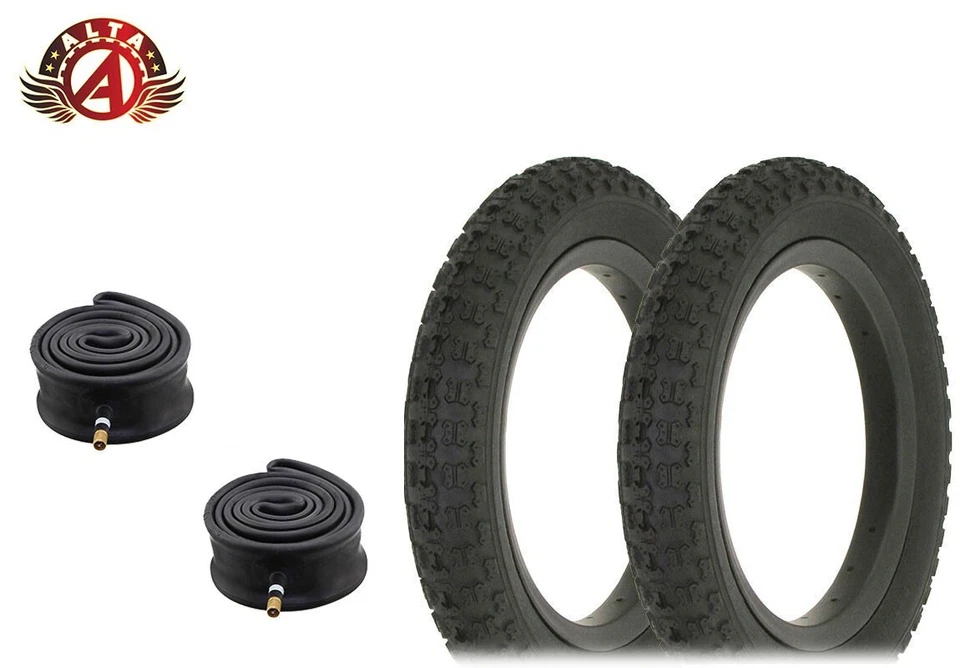 ALTA TIRES 12 1/2 x 2 1/4 BLACK HF-143G W/ HEAVYDUTY TUBES.