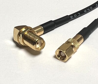 SMC Female to SMA Female Angle Pick Length Extender ACI100 Coax Cable USA LOT