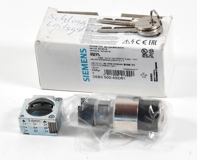 Siemens lock CES, key-operated switch, 3SB3 500-4SD61, 3SB3500-4SD61