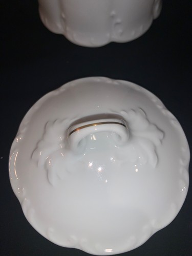Rosenthal Monbinou White W/Gold Trim Fine China COFFEE POT W- Lid 10” Tall - Picture 6 of 6
