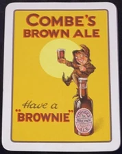 DR86 Swap Playing Cards 1 VINTAGE BEER BREWERY ADVT WIDE COMBE’S BROWN ALE ELF
