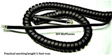 5-Pack Lot Flat Black 9Ft Sangoma IP Phone Handset Cord S500 S700 S705 Curly