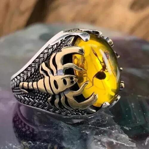 Silver Handmade Jewelry Black Men's Ring All Size Fashion Ring 2024 - Picture 3 of 12