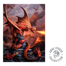 Anne Stokes | Fire Dragon Wall Poster Officially Licensed Merchandise