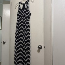 Forever 21 Summer Dress Vietnam Sleeveless Black, White Nylon Rayon