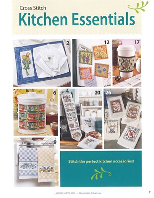 Leisure Arts Kitchen Essentials Cross Stitch Book