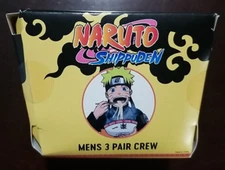 Naruto Shippuden - 3 Pair Men's Crew Socks - Size 10-13