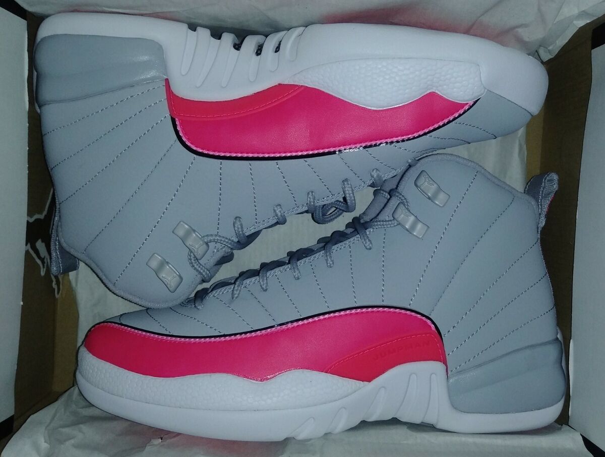 Air Jordan 12 Retro (GS) Wolf Grey/Racer Pink-Black 510815 Air Jordan 12 Retro (GS) Wolf Grey/Racer Pink-Black 510815