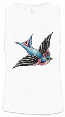 Tattoo Swallow A Herren Tank Top Schwalbe Love hate Oldschool Art Studio Artist