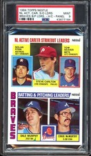 1984 Topps Nestle Hand Cut Baseball NL Act. Car. S/O Ldrs. N. Ryan Panel PSA 9