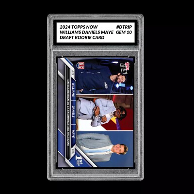 2024 TOPPS NOW #DTRIP CALEB WILLIAMS/DRAKE MAYE/JAYDEN DANIELS GRADED 10