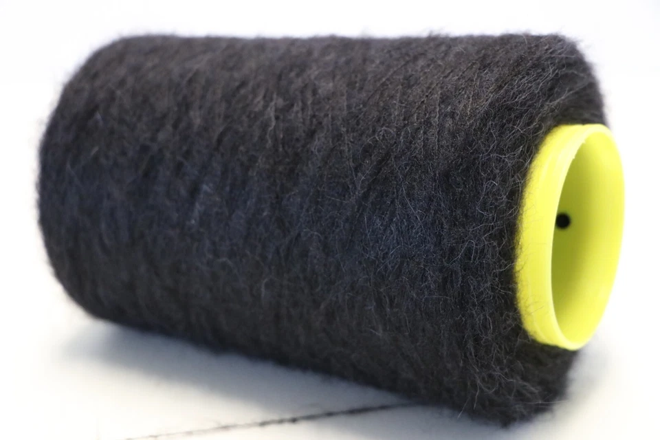 K06 (79,96€/kg) 250g ALPAKA - ALPACA / KID MOHAIR SCHWARZ (15) Wolle Zwirn Garn - Bild 3 von 4