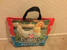 Upcycled Chicken Feed Bag Durable Reusable Shopping Tote