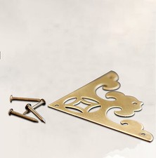 55/75mm Vintage Corner Braces Bracket Brass Wrap Angle Retro Corner Code Protect