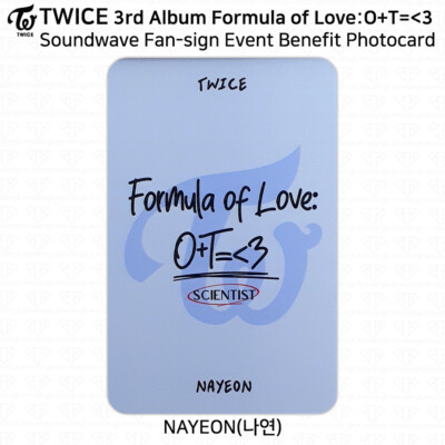 TWICE 3rd Album Formula of Love : O+T= 3 Soundwave Fan Sign Event