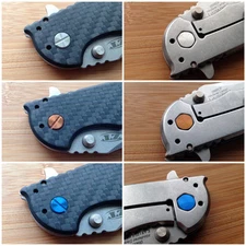 Custom Titanium Pivot Screw Made for Zero Tolerance Knives ZT0566 ZT0770 ZT0350