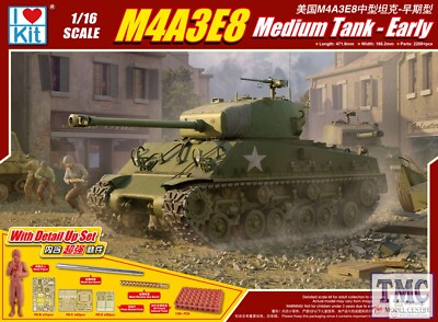 PKLK61619 Academy 1/16 US M4A3E8 Sherman Easy Eight, WWII Medium Tank Early