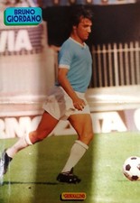 POSTER BRUNO GIORDANO CALCIO IL GIORNALINO ANNI 70/80 VINTAGE CM. 40X28