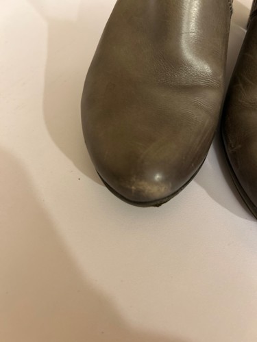 Pikolinos Gray Leather Ankle Boot Bootie Zip 3” Heel Size EU 38/ US 7-8 - Picture 5 of 10