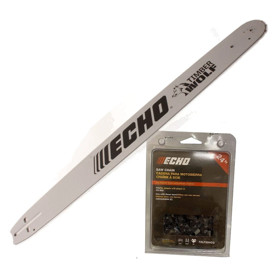 Combo de barra y cadena Echo 24D0AS3884C 72LPX84CQ 24" para CS-590 Timberwolf Foto 2 de 4