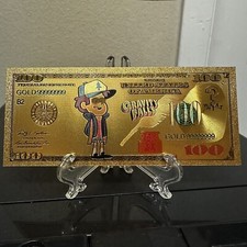 Billete chapado en lámina de oro Dipper Pines Gravity Falls coleccionable de Disney