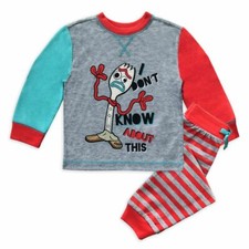 Disney Authentic Forky Toy Story 4 Pajamas Set Boys Pj's Size 3 4 5/6