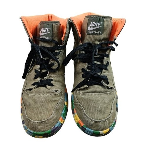 NIKE Court Force High Green Men's Camo Sneakers in 11 5 - Picture 2 of 7