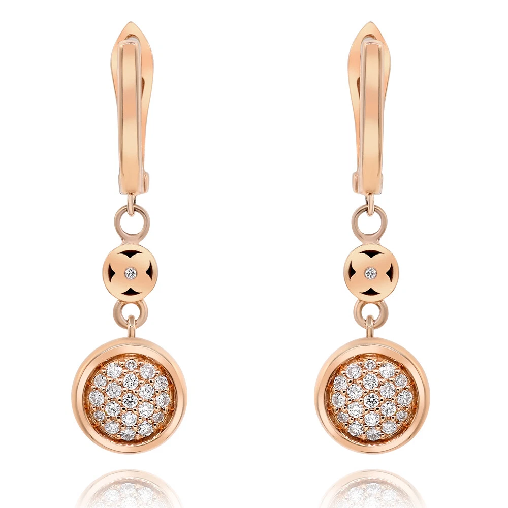 Pandora rose shop gold drop earrings