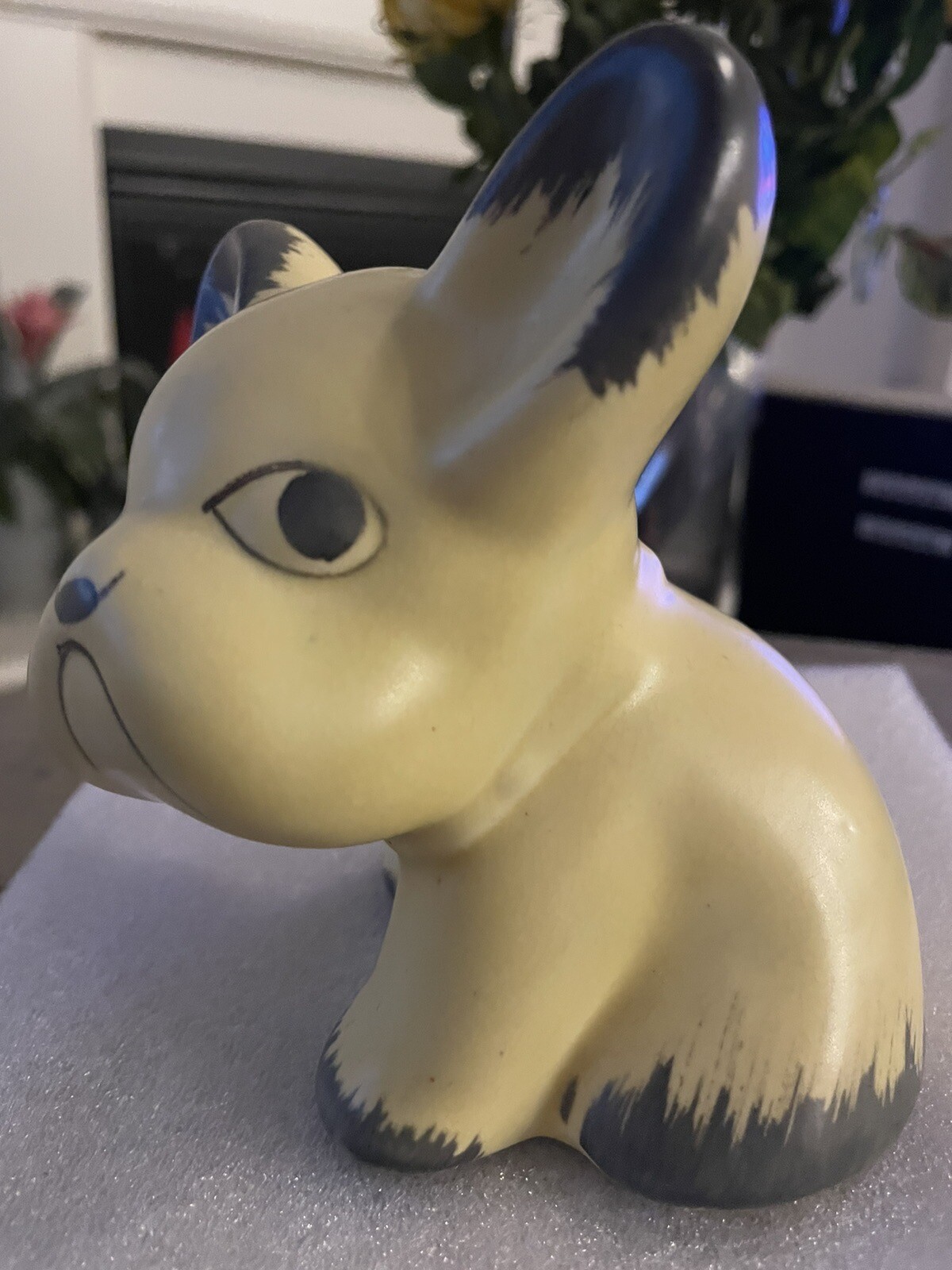 1930s Antique Denby Sylvac Pottery England Byngo Ceramic French Bulldog